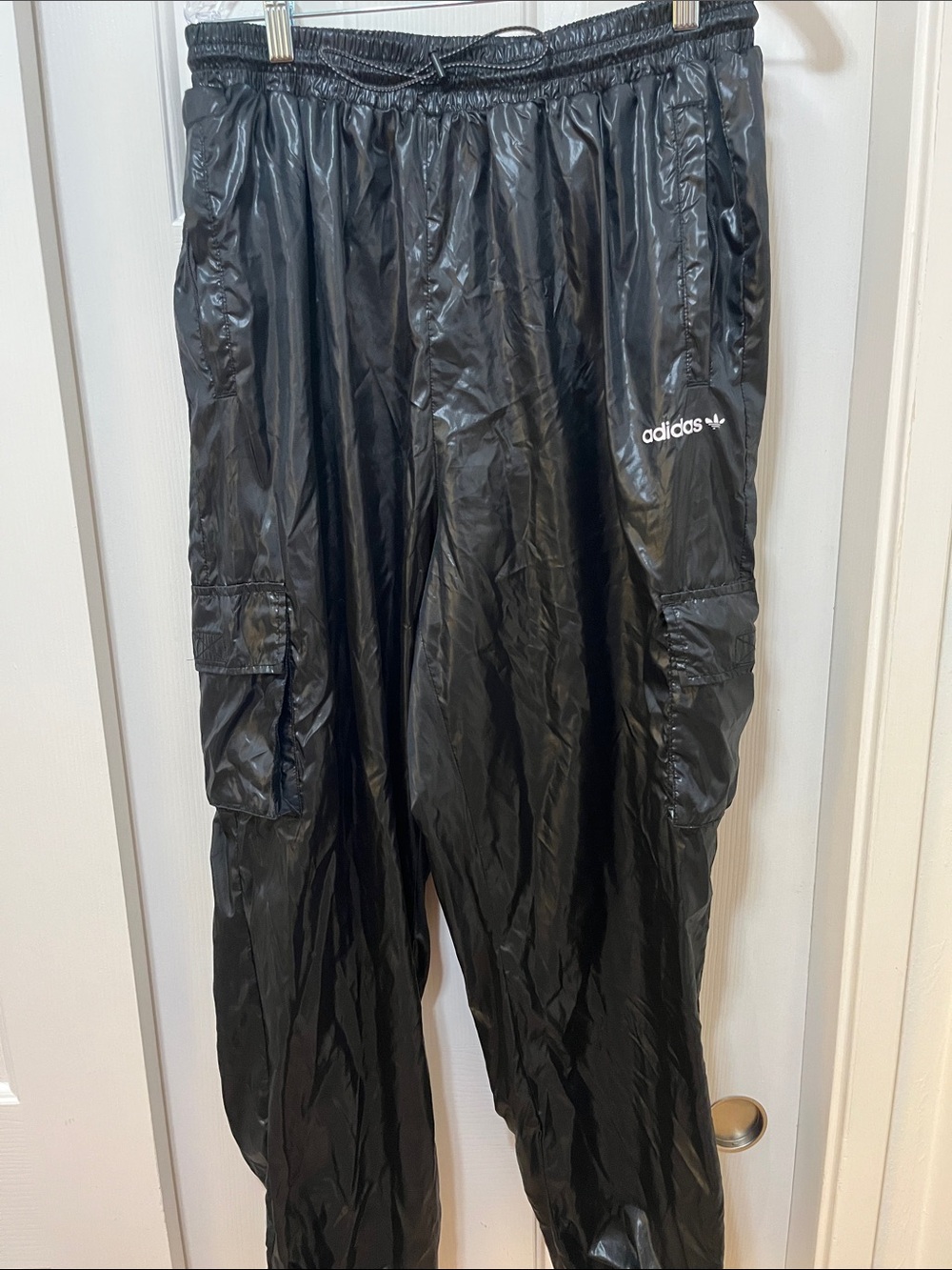 adidas Black Lightweight Cargo Track Pants